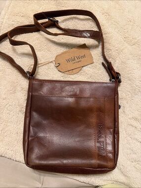 Wild West Los Angeles Brown Leather Crossbody Bag